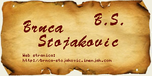 Brnča Stojaković vizit kartica